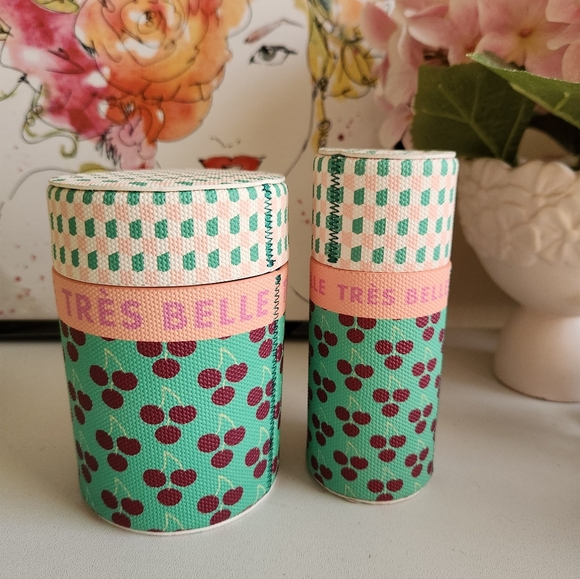 Anthropologie Bundle Emi Fruity Black Cherry & Tonka Glass Candle And Room Spray - Picture 2 of 3